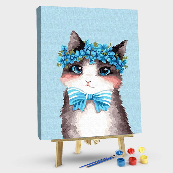 paintingnumberart 16"x20"/40x50cm / Without frame Lovely Kitty-Paint by number kit