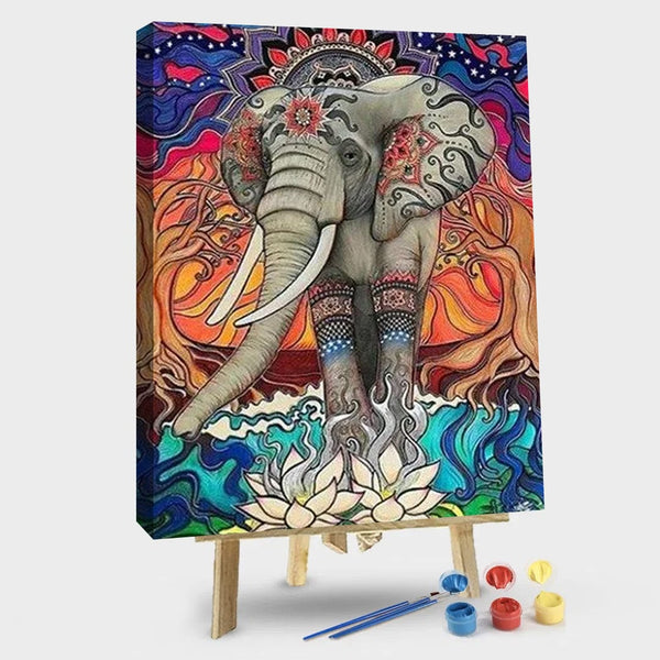 paintingnumberart 16"x20"/40x50cm / Without frame Majestic Elephant – Animals Paint By Number