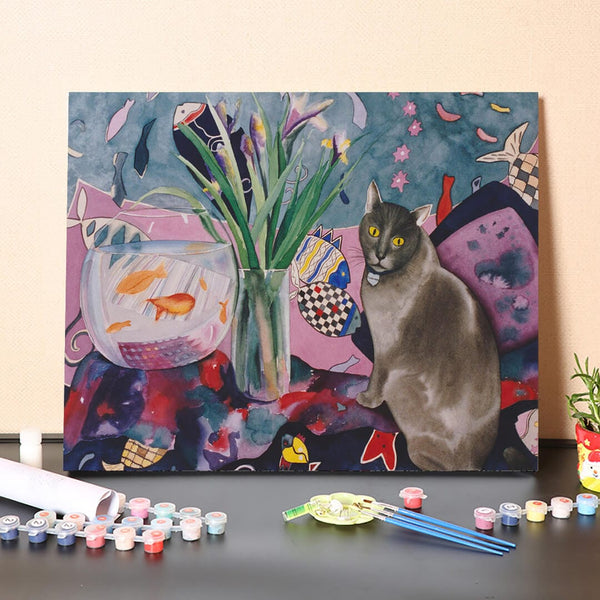 paintingnumberart 16"x20"/40x50cm / Without frame Matisse Cat-Paint by Numbers Kit