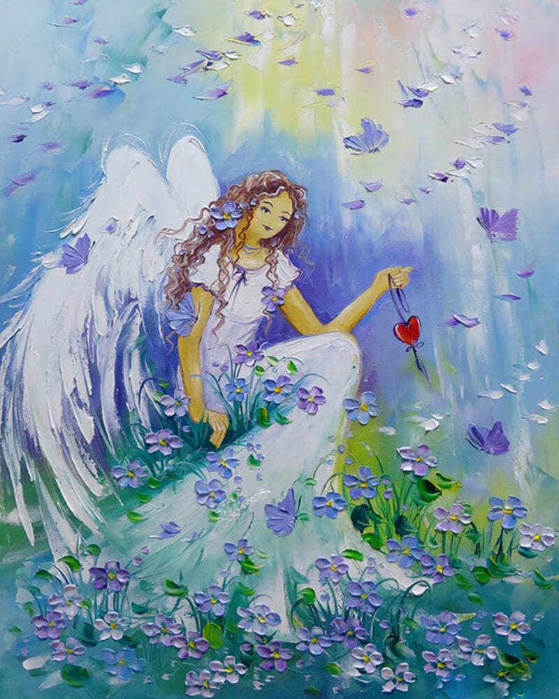 paintingnumberart 16"x20"/40x50cm / Without frame Melancholy angel – Paint by number kit