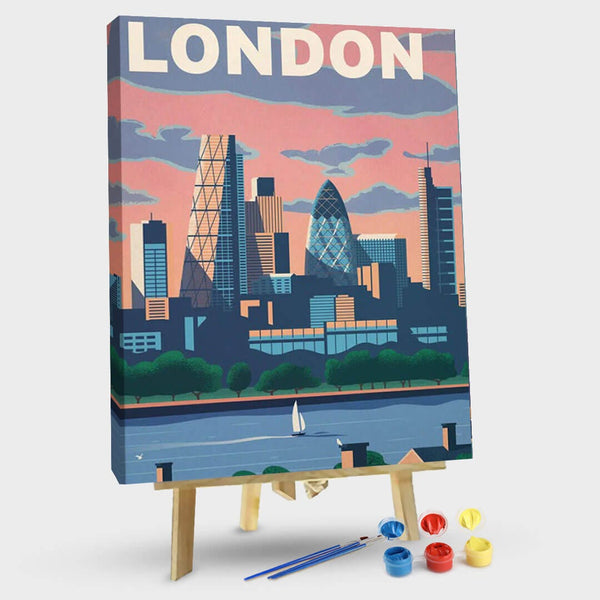 paintingnumberart 16"x20"/40x50cm / Without frame Modern London-Paint by Numbers Kit