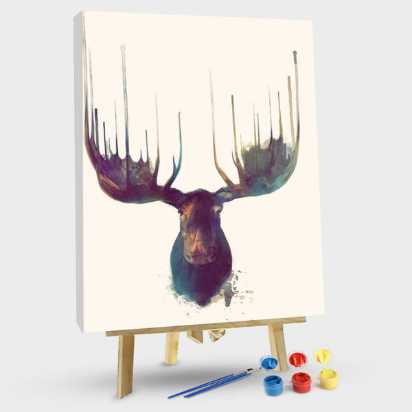 paintingnumberart 16"x20"/40x50cm / Without frame moose – Paint by number kit
