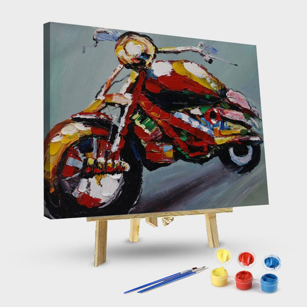 paintingnumberart 16"x20"/40x50cm / Without frame Motorcycle-Paint by Numbers Kit