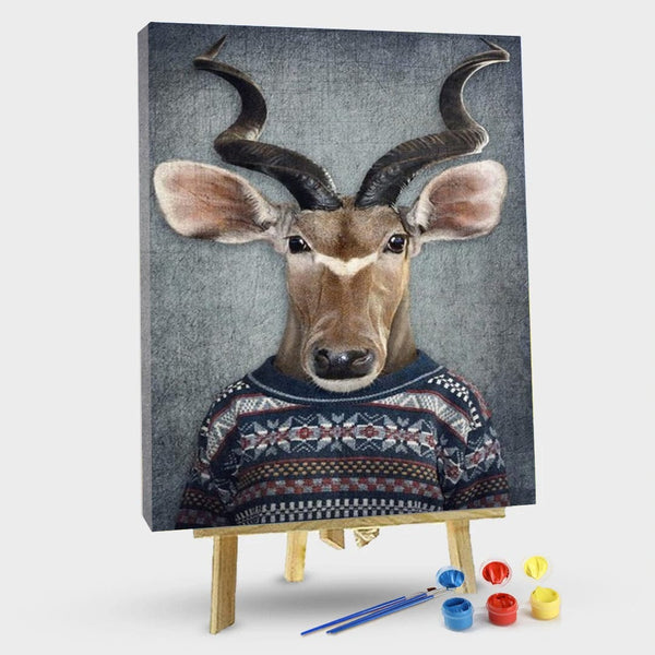 paintingnumberart 16"x20"/40x50cm / Without frame Mr. Deer– Paint By Number