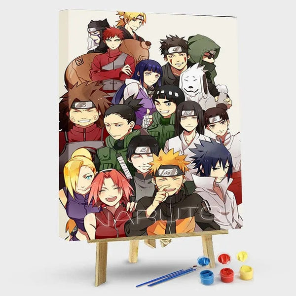 paintingnumberart 16"x20"/40x50cm / Without frame Naruto-Paint by Numbers Kit