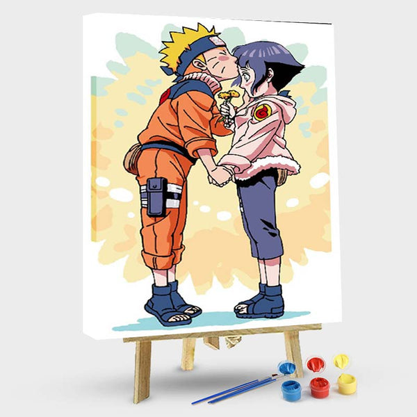 paintingnumberart 16"x20"/40x50cm / Without frame Naruto’s First Kiss-Paint by Numbers Kit