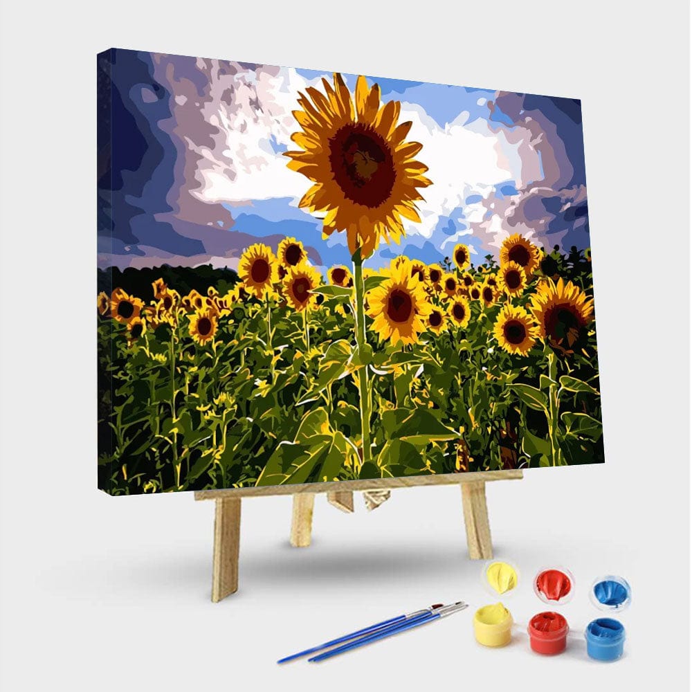 paintingnumberart 16"x20"/40x50cm / Without frame Nature Sunflowers – Flowers Paint By Number