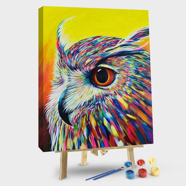 paintingnumberart 16"x20"/40x50cm / Without frame Owl and Full Moon – Birds Paint By Number