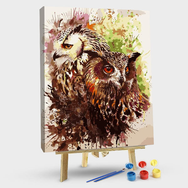 paintingnumberart 16"x20"/40x50cm / Without frame Owl Lovers – Birds Paint By Number