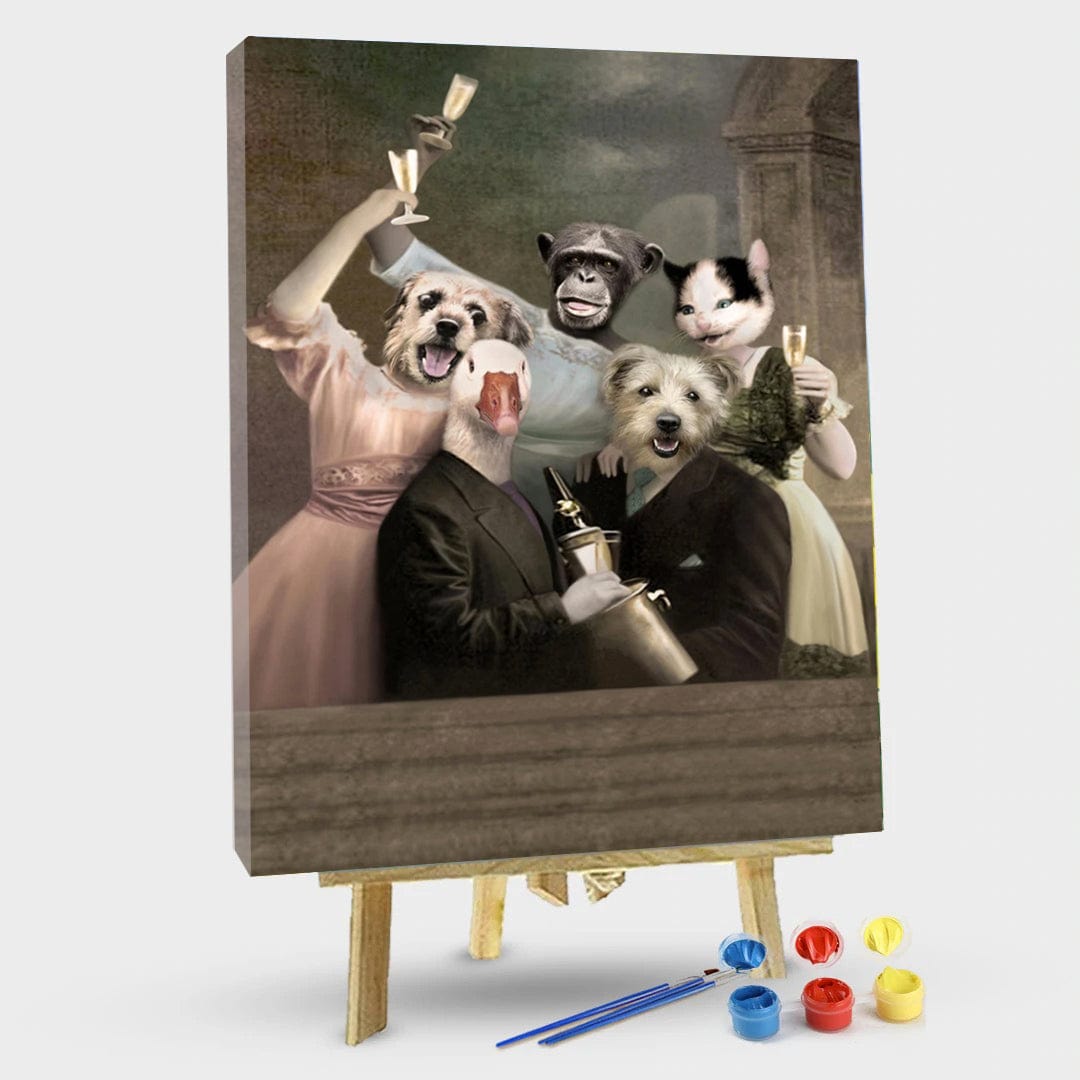 paintingnumberart 16"x20"/40x50cm / Without frame Paint By Number —Animal family