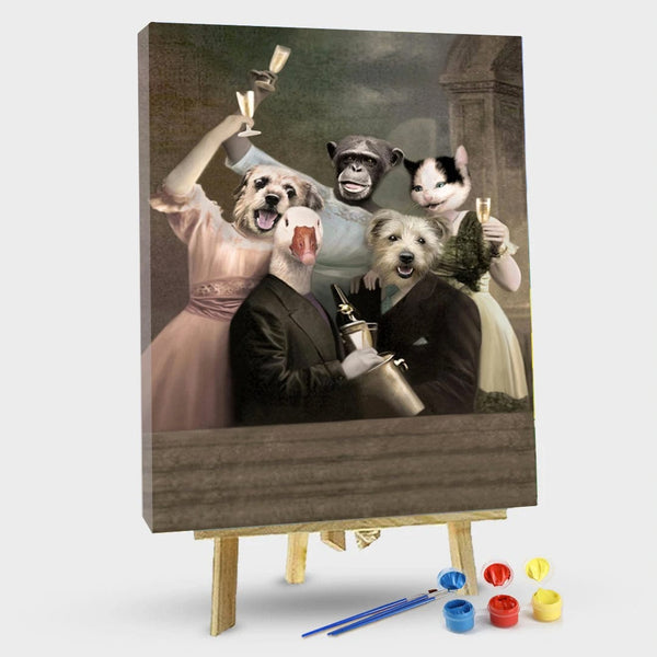 paintingnumberart 16"x20"/40x50cm / Without frame Paint By Number —Animal family