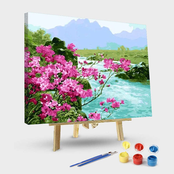 paintingnumberart 16"x20"/40x50cm / Without frame Paint by Number Kit – Floret by the river