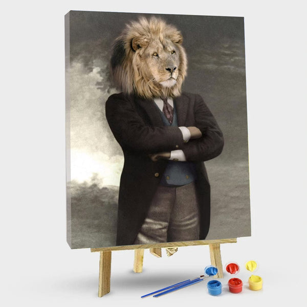paintingnumberart 16"x20"/40x50cm / Without frame Paint By Number —Lion man