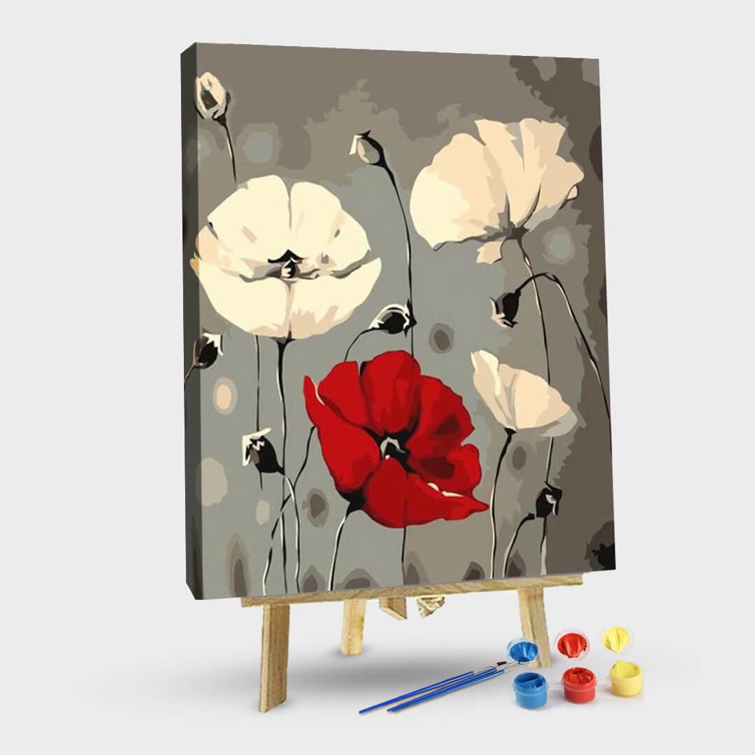 paintingnumberart 16"x20"/40x50cm / Without frame Paint By Numbers Kit-Abstract Flowers