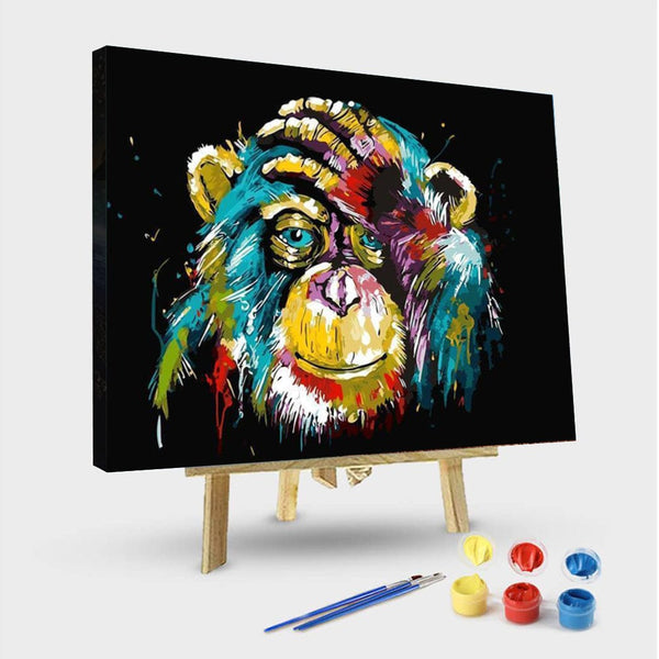 paintingnumberart 16"x20"/40x50cm / Without frame Paint By Numbers Kit – Abstract Monkey