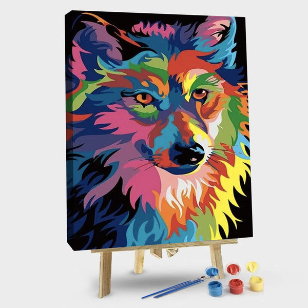 paintingnumberart 16"x20"/40x50cm / Without frame Paint By Numbers Kit – Abstract Wolf