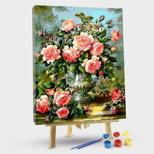 paintingnumberart 16"x20"/40x50cm / Without frame Paint by Numbers Kit – Acrylic Flowers