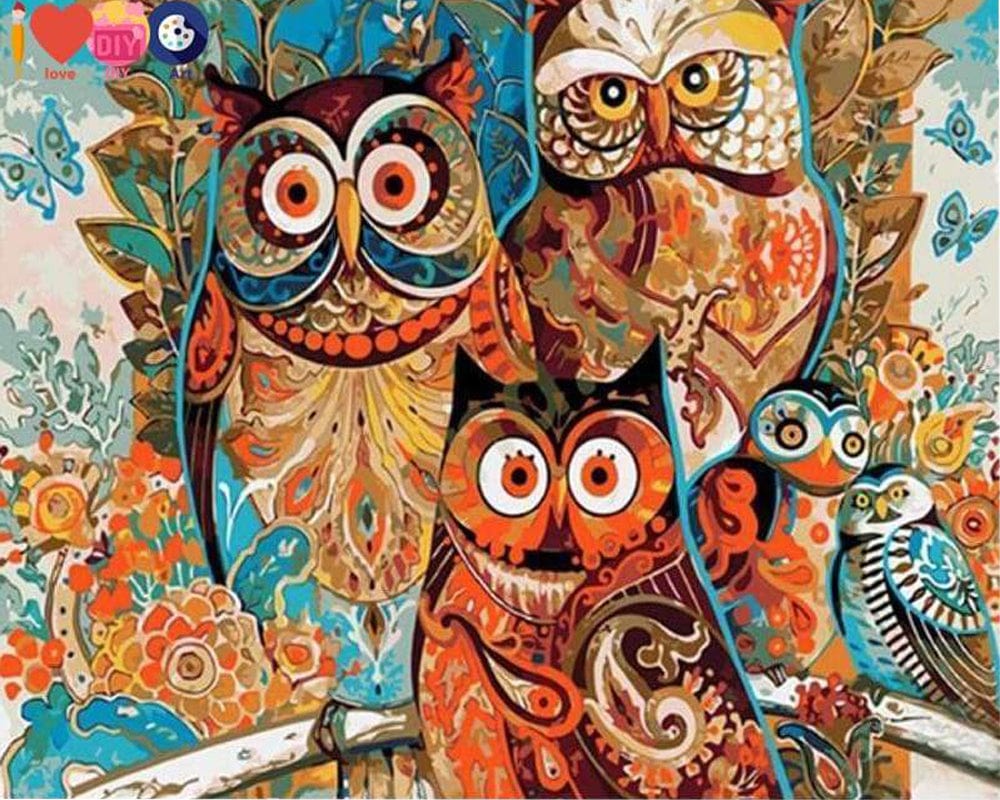 paintingnumberart 16"x20"/40x50cm / Without frame Paint By Numbers Kit – Artistic OWL