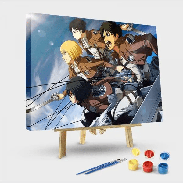paintingnumberart 16"x20"/40x50cm / Without frame Paint by Numbers Kit-Attack On Titans