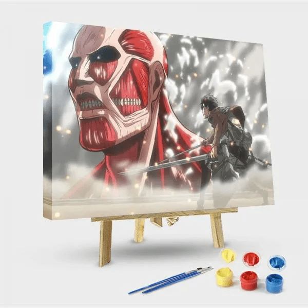 paintingnumberart 16"x20"/40x50cm / Without frame Paint by Numbers Kit-Attack On Titans