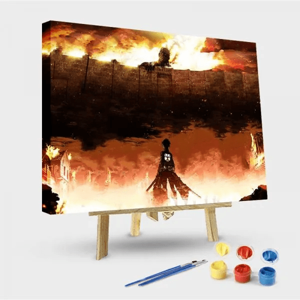 paintingnumberart 16"x20"/40x50cm / Without frame Paint by Numbers Kit-Attack On Titans