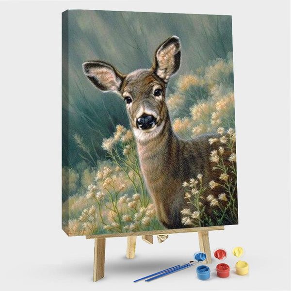 paintingnumberart 16"x20"/40x50cm / Without frame Paint By Numbers Kit -Autumn Fawn Deer