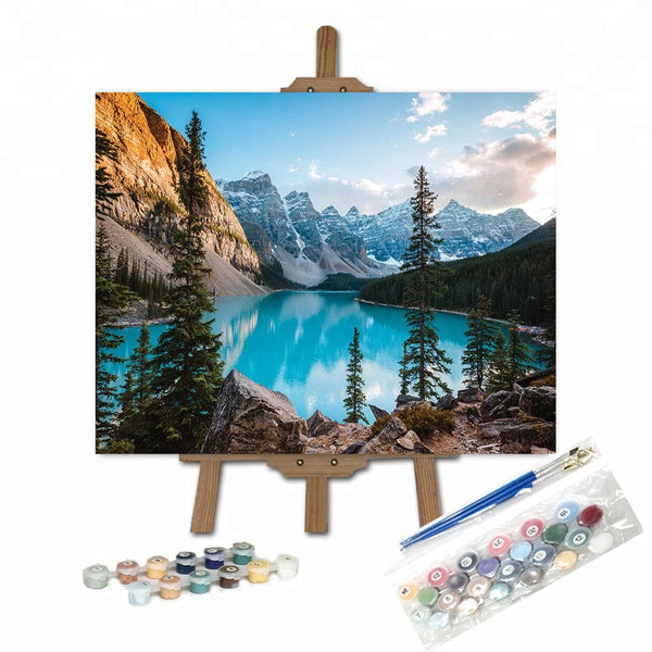 paintingnumberart 16"x20"/40x50cm / Without frame Paint By Numbers Kit-Autumnal Moraine Lake