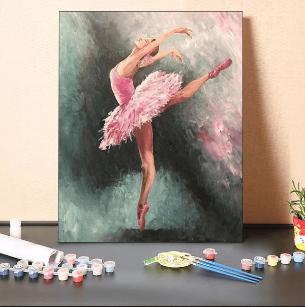 paintingnumberart 16"x20"/40x50cm / Without frame Paint By Numbers Kit-Ballet Girl pink