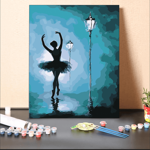 paintingnumberart 16"x20"/40x50cm / Without frame Paint By Numbers Kit-Ballet under the street light