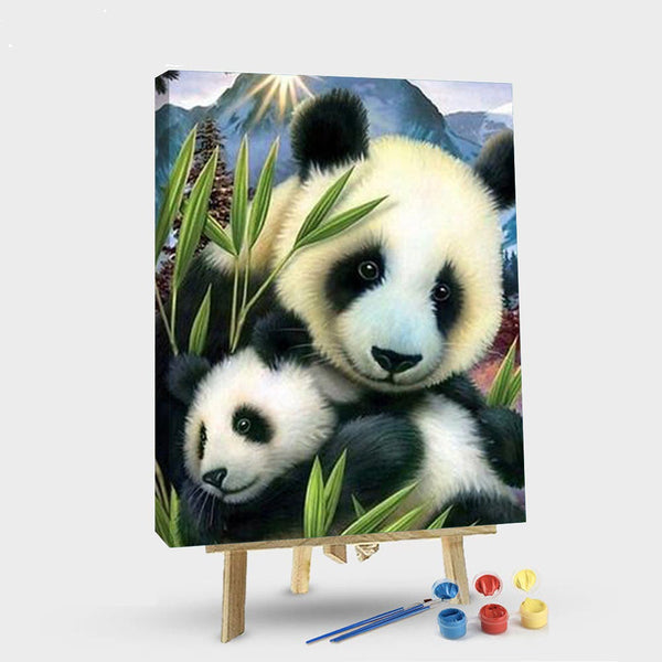 paintingnumberart 16"x20"/40x50cm / Without frame Paint By Numbers Kit – Bamboo Panda