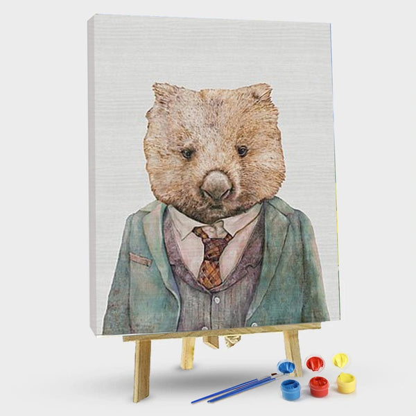 paintingnumberart 16"x20"/40x50cm / Without frame Paint By Numbers Kit-Bear face