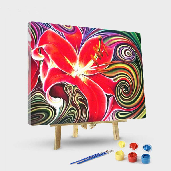 paintingnumberart 16"x20"/40x50cm / Without frame Paint by Numbers Kit – big petal lucky flower