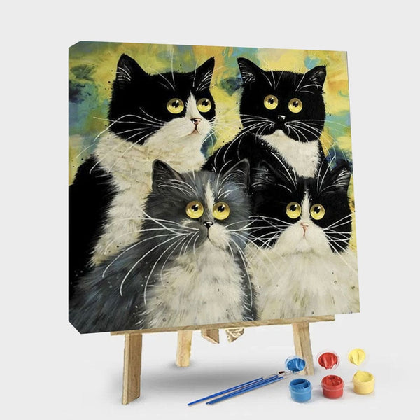 paintingnumberart 16"x20"/40x50cm / Without frame Paint By Numbers Kit – Black Cat