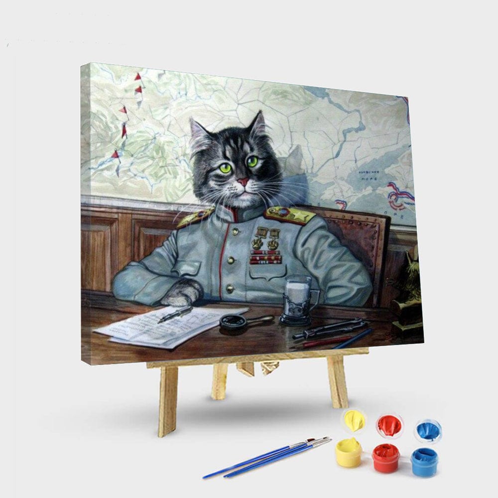paintingnumberart 16"x20"/40x50cm / Without frame Paint By Numbers Kit – Black Cat Sheriff