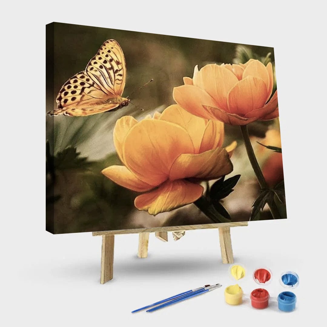 paintingnumberart 16"x20"/40x50cm / Without frame Paint By Numbers Kit – Blossoms and Butterflies