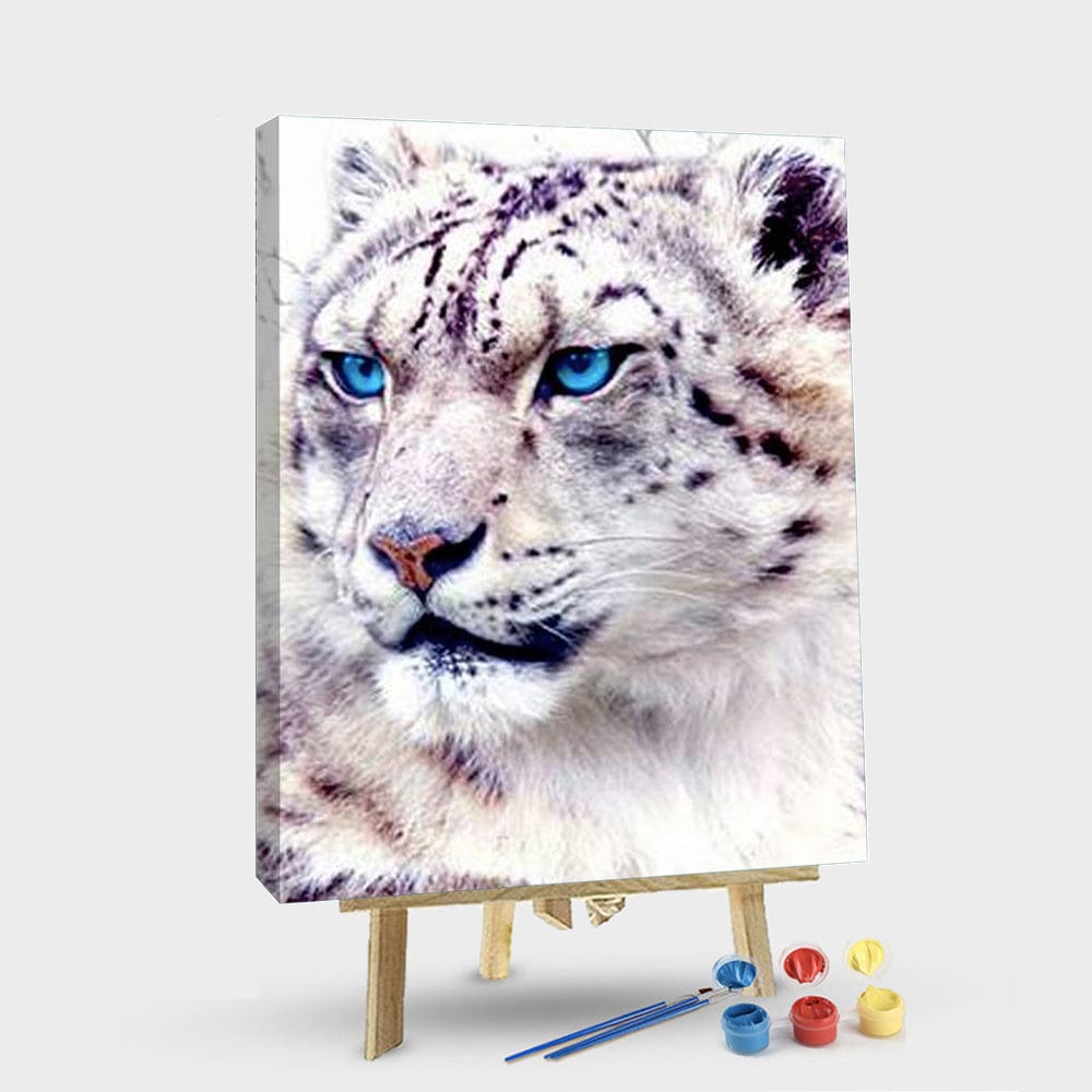 paintingnumberart 16"x20"/40x50cm / Without frame Paint By Numbers Kit – Blue Eyes Tiger