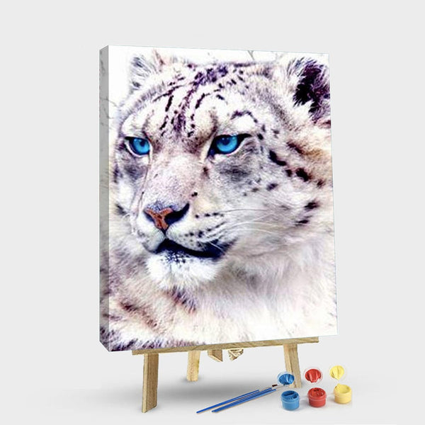 paintingnumberart 16"x20"/40x50cm / Without frame Paint By Numbers Kit – Blue Eyes Tiger
