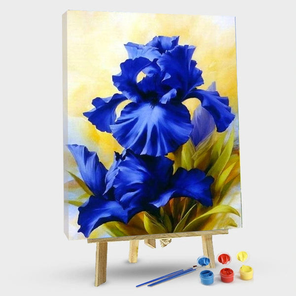 paintingnumberart 16"x20"/40x50cm / Without frame Paint by Numbers Kit – Blue flower