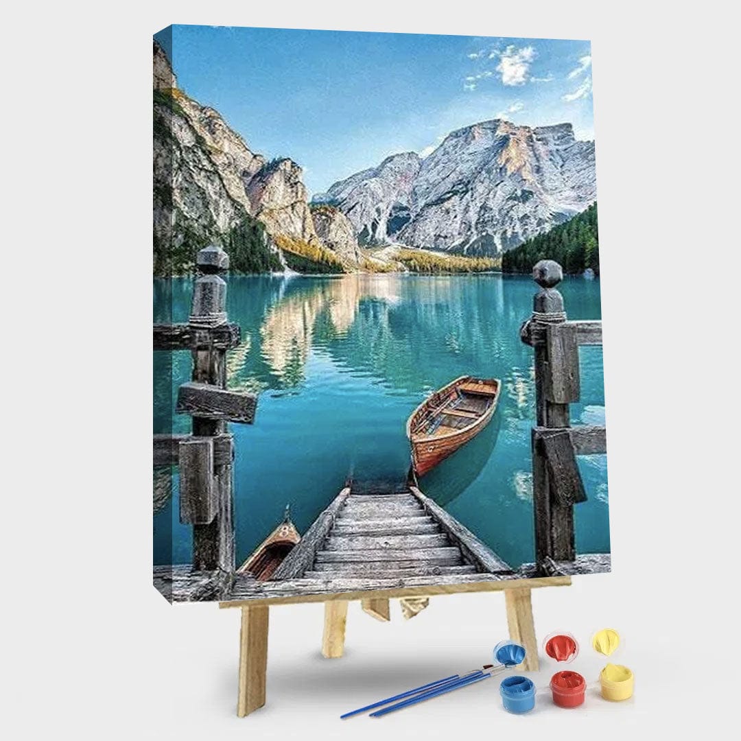 paintingnumberart 16"x20"/40x50cm / Without frame Paint by Numbers Kit – Boat On The Lake