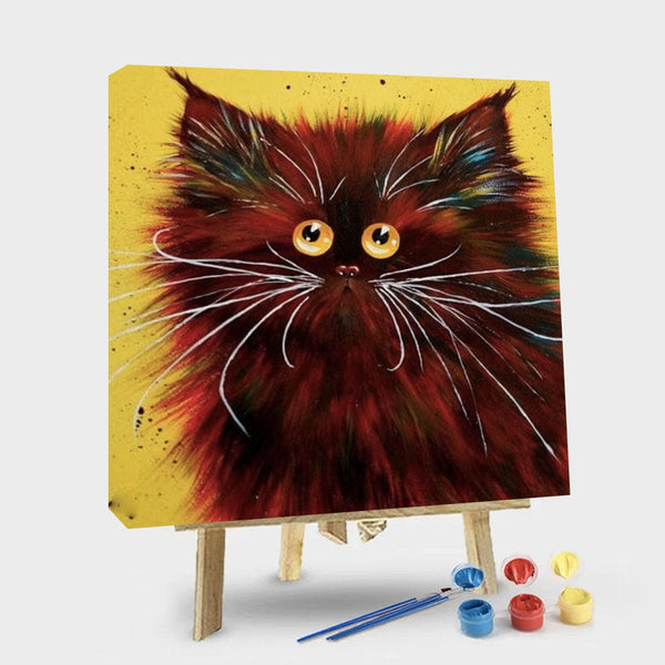 paintingnumberart 16"x20"/40x50cm / Without frame Paint By Numbers Kit – Brown Cat