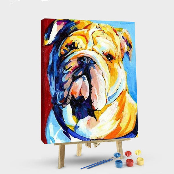 paintingnumberart 16"x20"/40x50cm / Without frame Paint By Numbers Kit – Bulldog