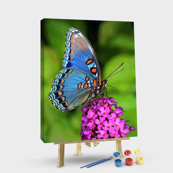 paintingnumberart 16"x20"/40x50cm / Without frame Paint By Numbers Kit – Butterfly Flowers