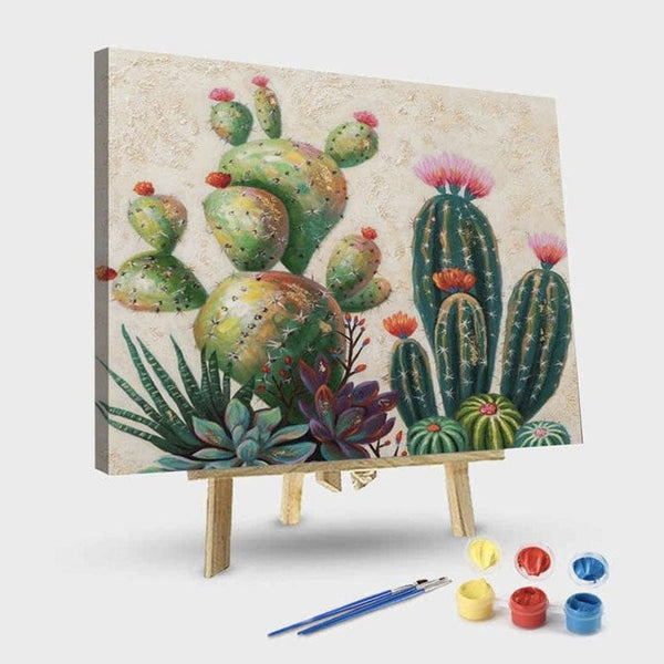 paintingnumberart 16"x20"/40x50cm / Without frame Paint By Numbers Kit – Cactus