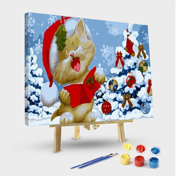 paintingnumberart 16"x20"/40x50cm / Without frame Paint By Numbers Kit -Cartoon Christmas Painting