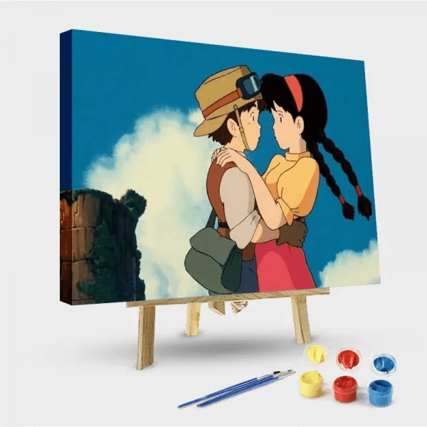 paintingnumberart 16"x20"/40x50cm / Without frame Paint by Numbers Kit-Castle in the sky