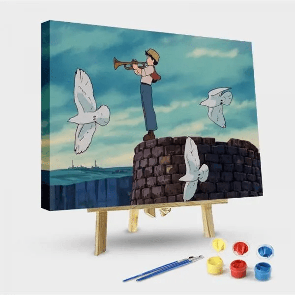 paintingnumberart 16"x20"/40x50cm / Without frame Paint by Numbers Kit-Castle in the sky