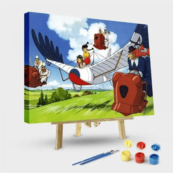 paintingnumberart 16"x20"/40x50cm / Without frame Paint by Numbers Kit-Castle in the sky