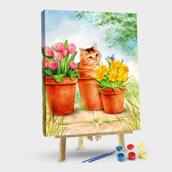 paintingnumberart 16"x20"/40x50cm / Without frame Paint By Numbers Kit-Cat