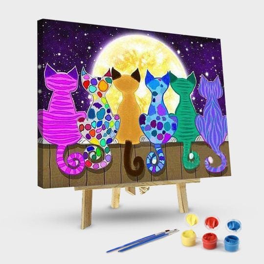 paintingnumberart 16"x20"/40x50cm / Without frame Paint By Numbers Kit – Cat and Christmas Balls