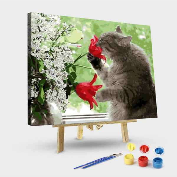 paintingnumberart 16"x20"/40x50cm / Without frame Paint By Numbers Kit-Cat Playing